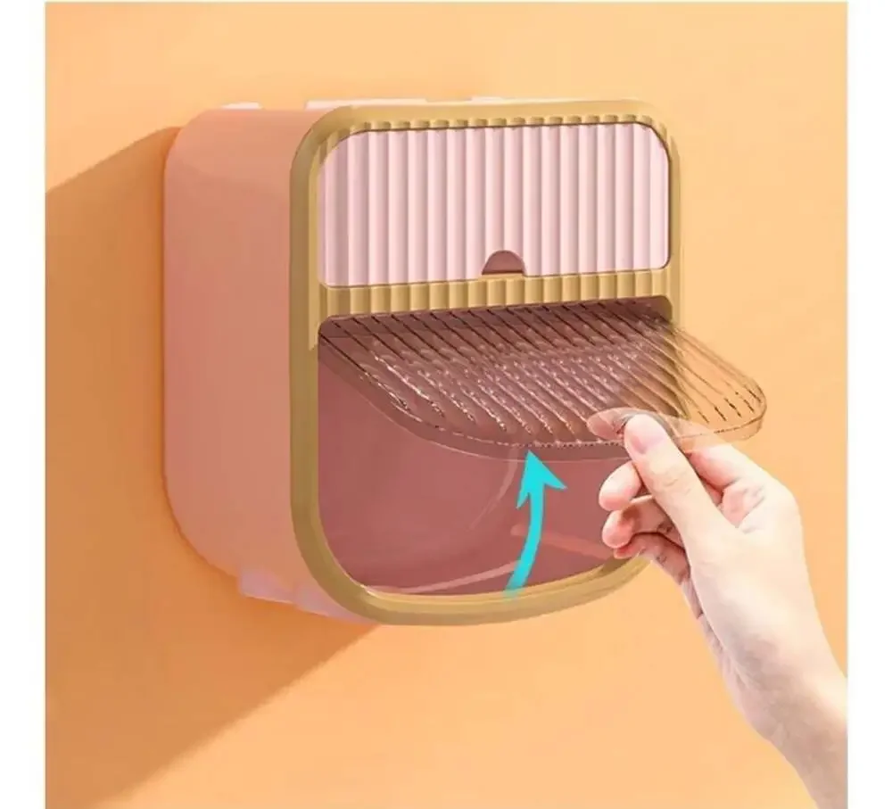 Toilet Paper Holder Wall Mounted Bathroom Tissue Dispensers Pink
